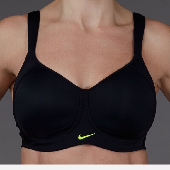 Nike Pro Hero Sports Bra Black 360 Degree High Support 620271 Size 32DD NWT - Picture 1 of 5